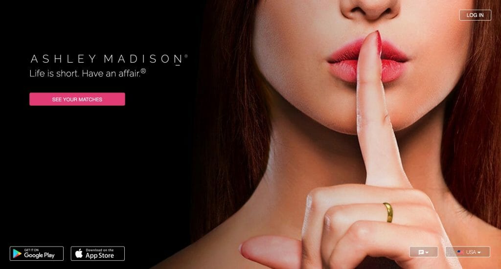 AshleyMadison main page