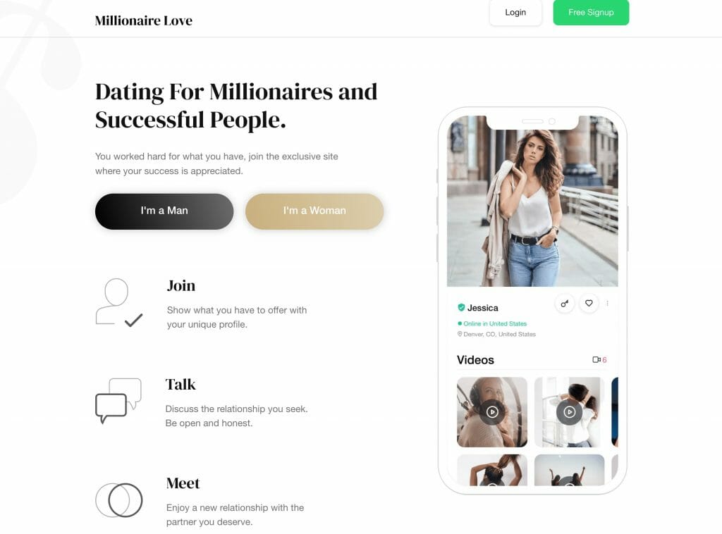 MillionaireLove page