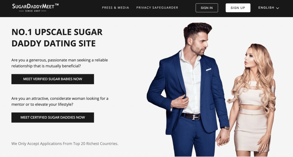 SugarDaddyMeet main page