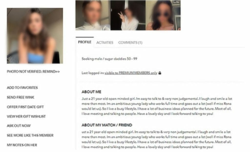 Sugar Daddy Meet girl profile