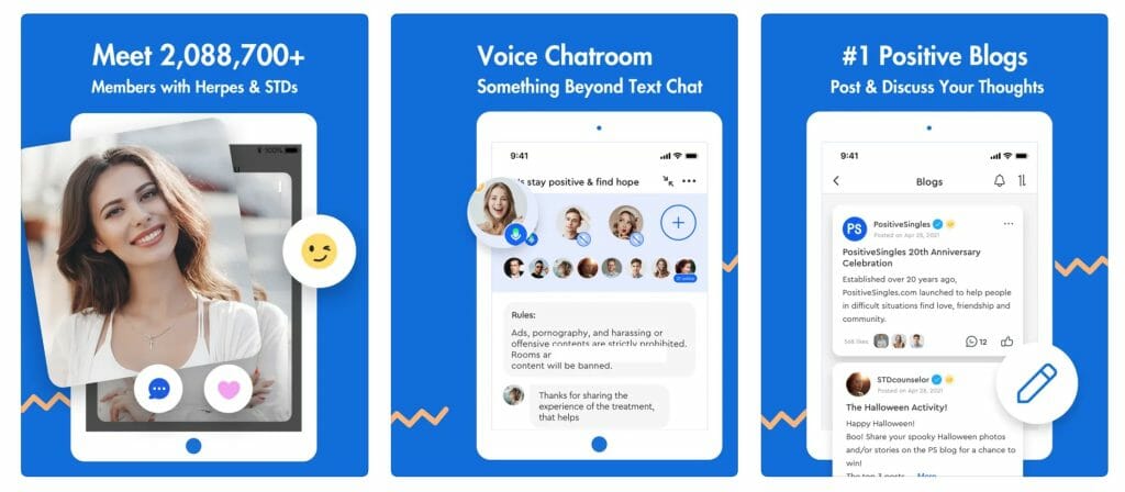 Positive Singles ios app